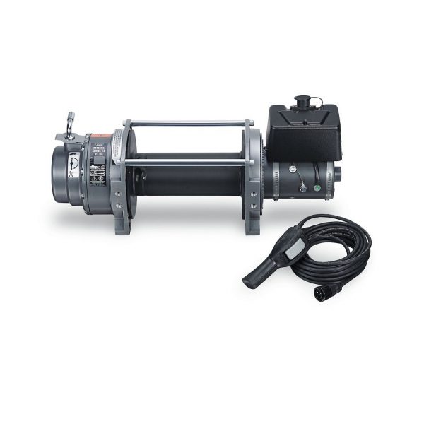 Industrijsko vitlo Warn Series 12 EN14492, 24V, 49kN (5.000kg) bez sajle i vodilice, s žičnim daljinskim i zaštitom od preopterećenja