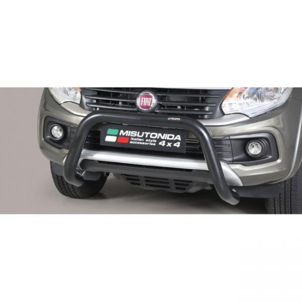 Misutonida Bull Bar Ø76mm inox crni za Fiat Fullback D.C./Extended cab SX 2016 s EU certifikatom