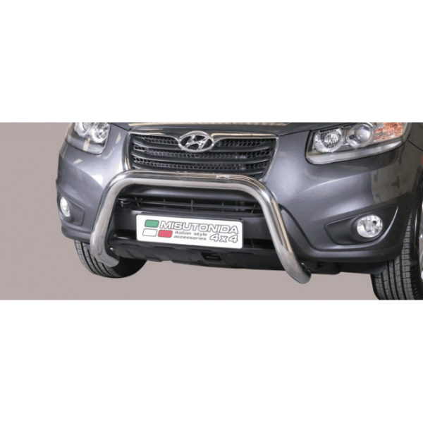 Misutonida Bull Bar Ø76mm inox srebrni za Hyundai Santa Fe 2010-2012 s EU certifikatom