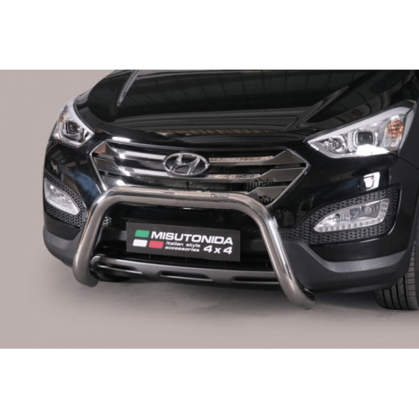 Misutonida Bull Bar Ø76mm inox srebrni za Hyundai Santa Fe 2012+ s EU certifikatom