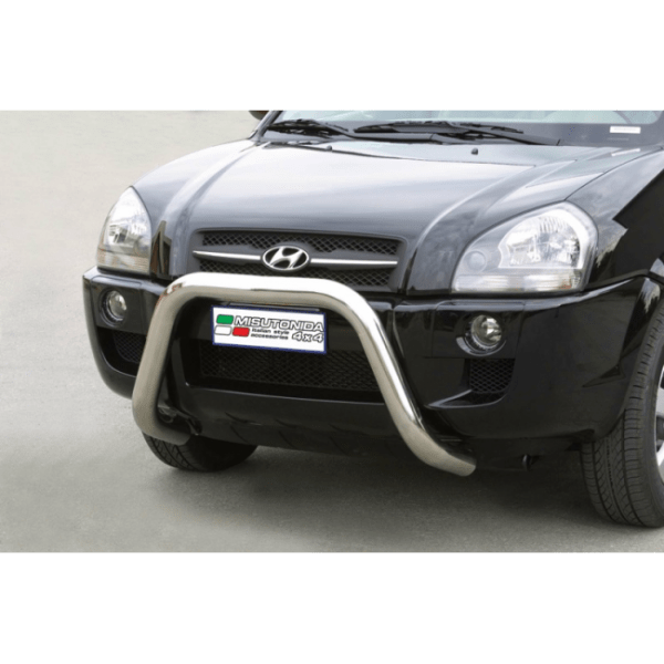 Misutonida Bull Bar Ø76mm inox srebrni za Hyundai Tucson 2004-2014 s EU certifikatom