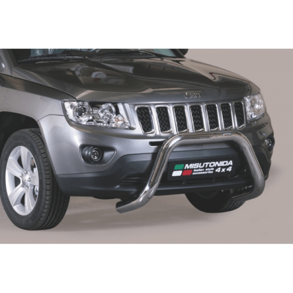 Misutonida Bull Bar Ø76mm inox srebrni za Jeep Compass 2011-2016 s EU certifikatom