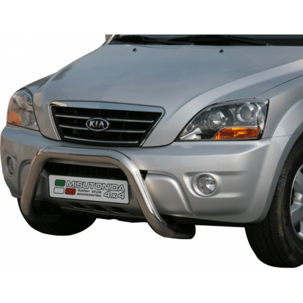 Misutonida Bull Bar Ø76mm inox srebrni za Kia Sorento 2006-2008 s EU certifikatom