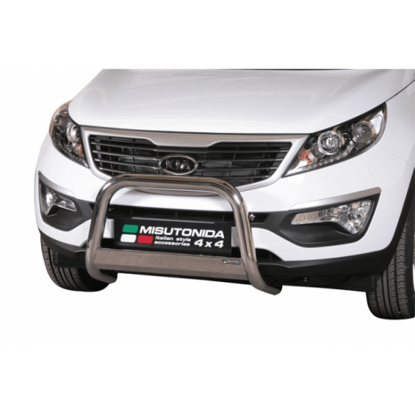 Misutonida Bull Bar Ø63mm inox srebrni za Kia Sportage 2010-2015 s EU certifikatom