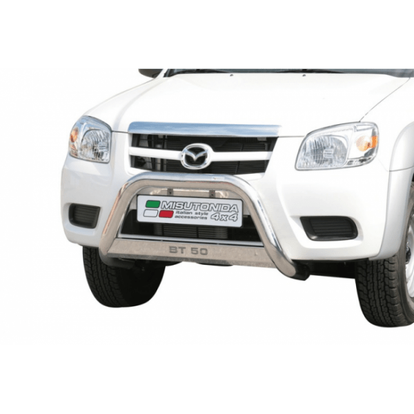 Misutonida Bull Bar Ø76mm inox srebrni za Mazda BT 50 Double Cab 2009-2012 s EU certifikatom