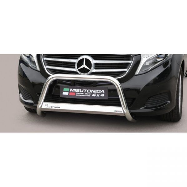 Misutonida Bull Bar Ø63mm inox srebrni za Mercedes Class V 2014 s EU certifikatom