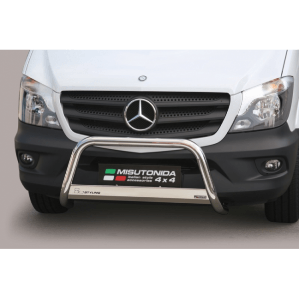 Misutonida Bull Bar Ø63mm inox srebrni za Mercedes Sprinter 2013-2017 s EU certifikatom