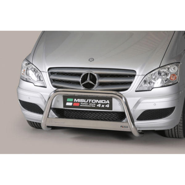 Misutonida Bull Bar Ø63mm inox srebrni za Mercedes Vito/Viano 2010-2014 s EU certifikatom