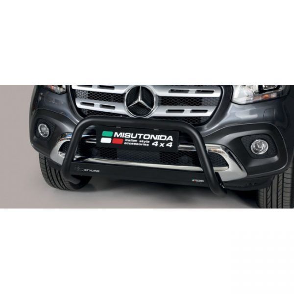 Misutonida Bull Bar Ø63mm inox crni za Mercedes X Class 2017 s EU certifikatom