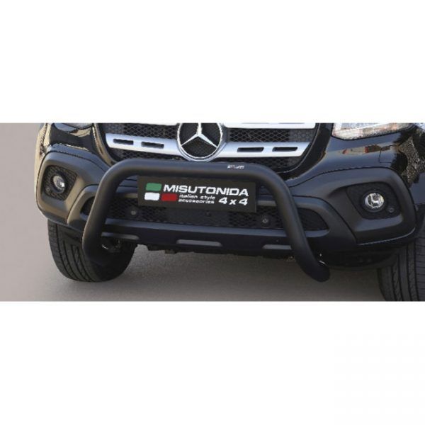 Misutonida Bull Bar Ø76mm inox crni za Mercedes X Class 2017 s EU certifikatom