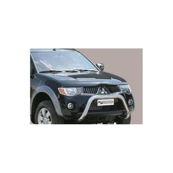 Misutonida Bull Bar Ø76mm inox srebrni za Mitsubishi L200 Double/Club Cab 2006-2009 s EU certifikatom