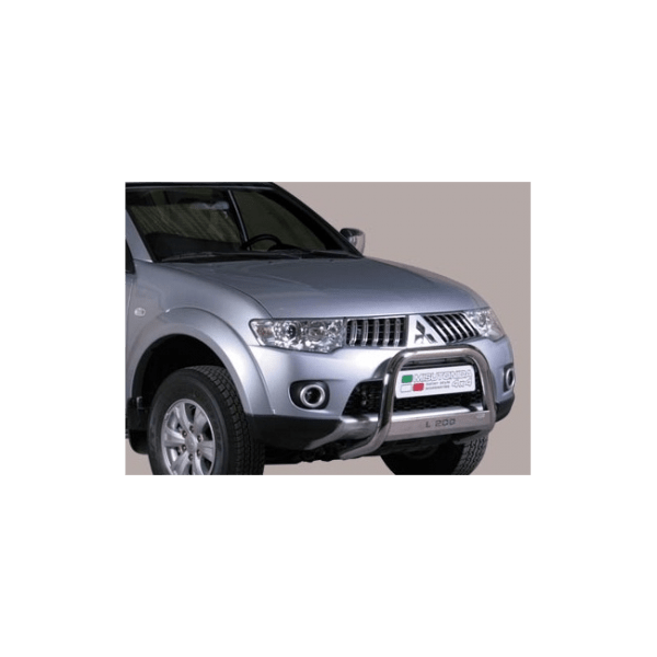 Misutonida Bull Bar Ø63mm inox srebrni za Mitsubishi L200 Club Cab 2010-2015 s EU certifikatom