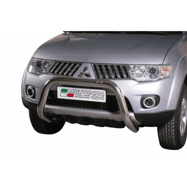 Misutonida Bull Bar Ø76mm inox srebrni za Mitsubishi L200 Club Cab 2010-2015 s EU certifikatom