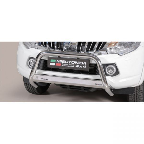 Misutonida Bull Bar Ø63mm inox srebrni za Mitsubishi L200 Club Cab 2015 - 2018 s EU certifikatom