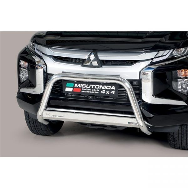 Misutonida Bull Bar Ø63mm inox srebrni za Mitsubishi L200 Double Cab 2019 s EU certifikatom