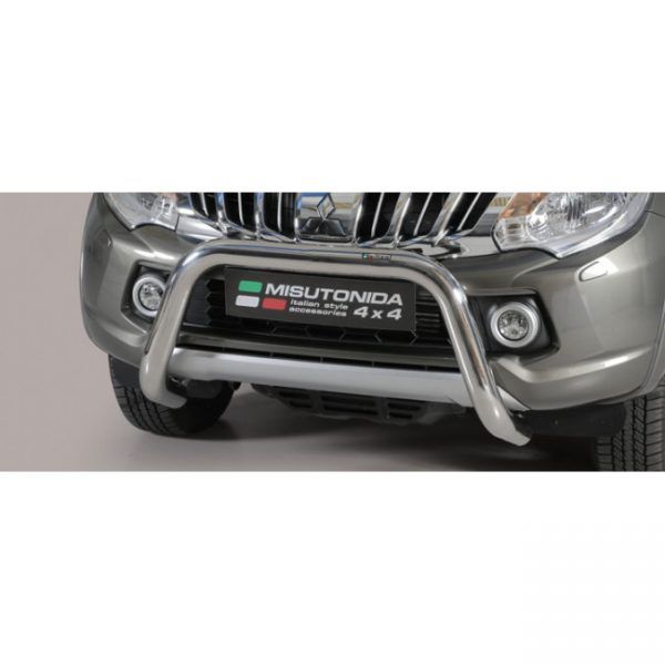 Misutonida Bull Bar Ø76mm inox srebrni za Mitsubishi L200 Club Cab 2015 - 2018 s EU certifikatom