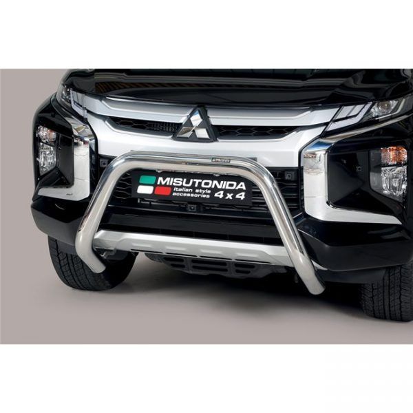 Misutonida Bull Bar Ø76mm inox srebrni za Mitsubishi L200 Double Cab 2019 s EU certifikatom