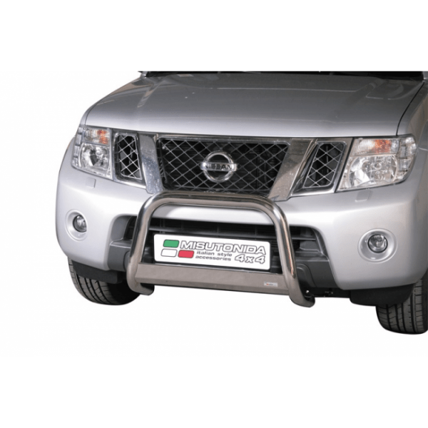 Misutonida Bull Bar Ø63mm inox srebrni za Nissan Navara 2010 - 2016 s EU certifikatom