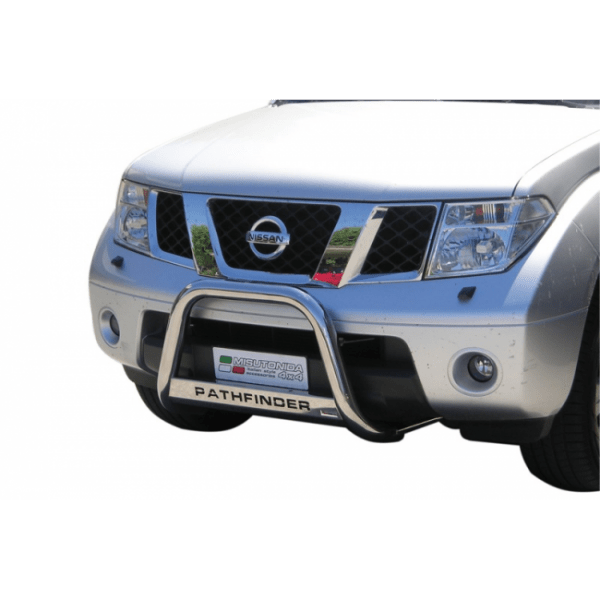 Misutonida Bull Bar Ø63mm inox srebrni za Nissan Pathfinder 2005 - 2011 s EU certifikatom