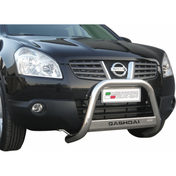 Misutonida Bull Bar Ø63mm inox srebrni za Nissan Qashqai 2007 - 2010 s EU certifikatom