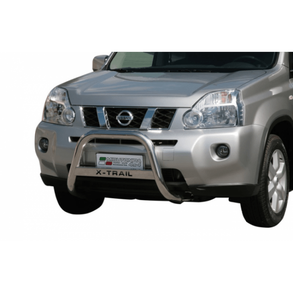 Misutonida Bull Bar Ø63mm inox srebrni za Nissan X-Trail 2007-2010 s EU certifikatom