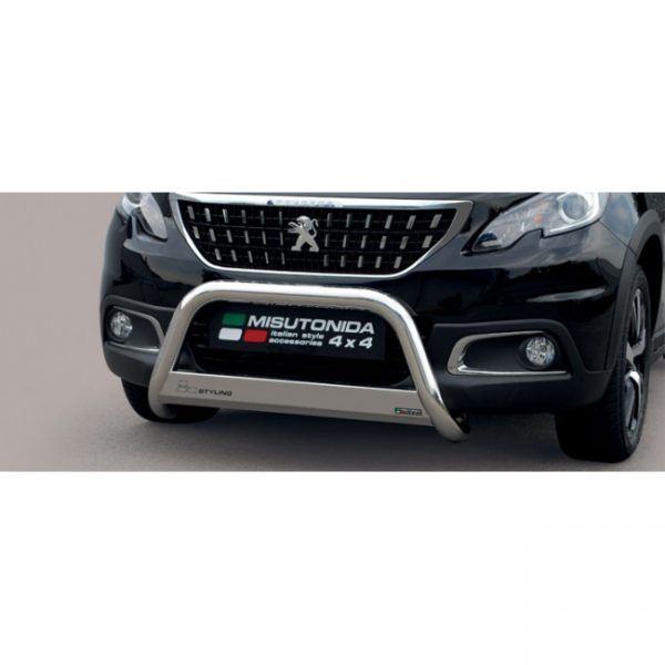 Misutonida Bull Bar Ø63 inox srebrni Bull Bar Peugeot 2008 2016+ s EU certifikatom