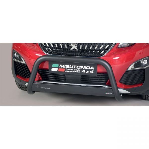 Misutonida Bull Bar Ø63mm crni za Peugeot 3008 2018+ s EU certifikatom