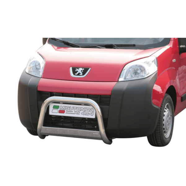 Misutonida Bull Bar Ø63mm inox srebrni za Peugeot Bipper 2008-2016 s EU certifikatom