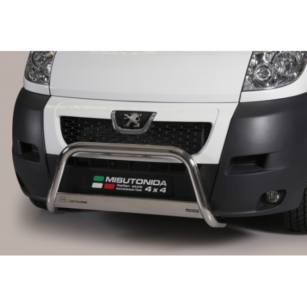 Misutonida Bull Bar Ø63mm inox srebrni za Peugeot Boxer 2006-2013 s EU certifikatom