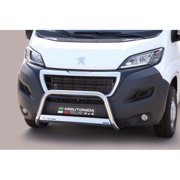 Misutonida Bull Bar Ø63mm inox srebrni za Peugeot Bipper 2014+ s EU certifikatom