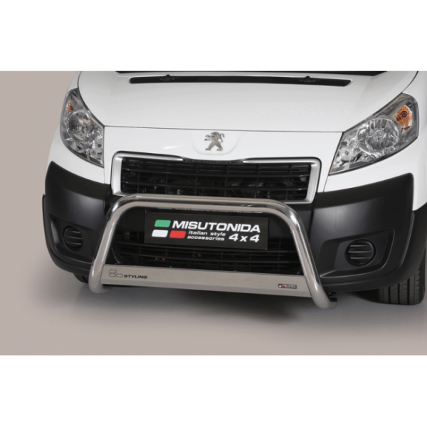 Misutonida Bull Bar Ø63mm inox srebrni za Peugeot Expert SWB/LWB 2006-2015 EU certifikatom