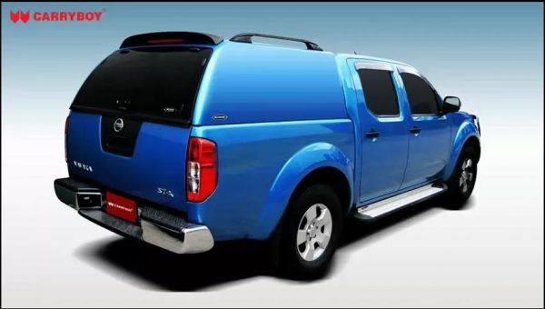 Carryboy tvrdi pokrov/hardtop/canopy neobojani bijeli za pickup Nissan Navara D40 ekstra cab 2005-2015 bez bočnih prozora