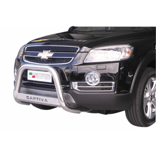 Misutonida Bull Bar Ø63mm inox srebrni za Chevrolet Captiva 2006+ s EU certifikatom