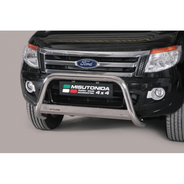 Misutonida Bull Bar Ø63mm inox srebrni za Ford Ranger 2012-2015 s EU certifikatom