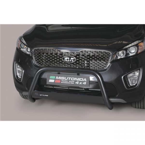 Misutonida Bull Bar Ø63mm inox crni za Kia Sorento 2015-2018 s EU certifikatom