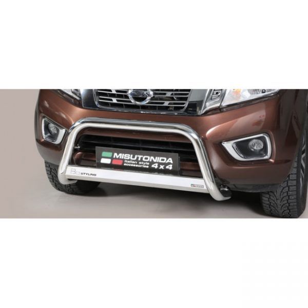 Misutonida Bull Bar Ø63mm inox srebrni za Nissan NP 300 Navara King Cab 2016 s EU certifikatom