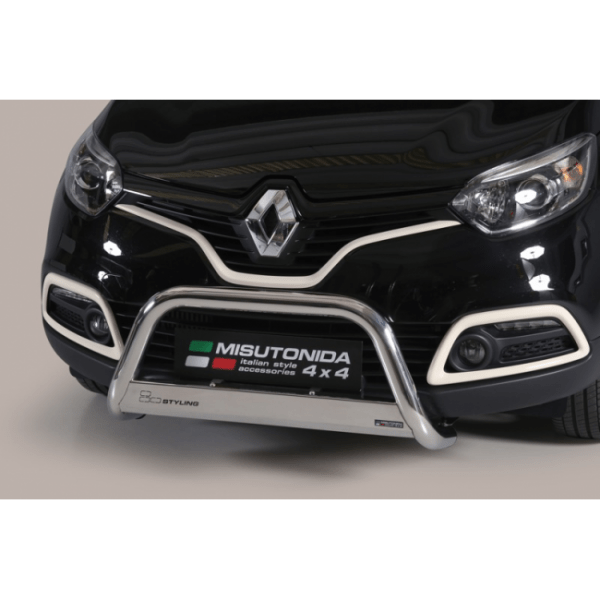 Misutonida Bull Bar Ø63mm inox srebrni za Renault Captur 2013-2017 s EU certifikatom