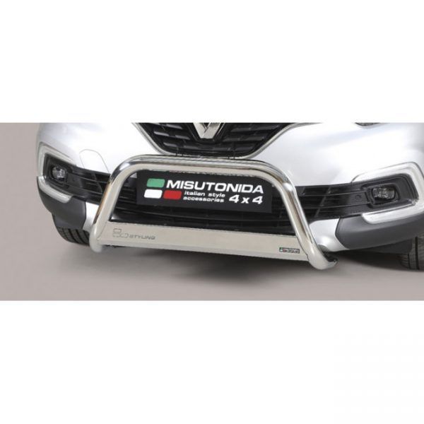 Misutonida Bull Bar Ø63mm inox srebrni za Renault Captur 2018-2019 s EU certifikatom