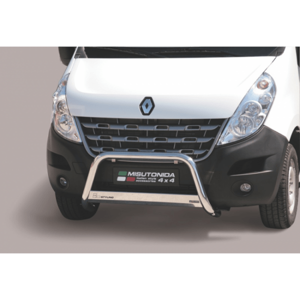 Misutonida Bull Bar Ø63mm inox srebrni za Renault Master 2010-2018 s EU certifikatom