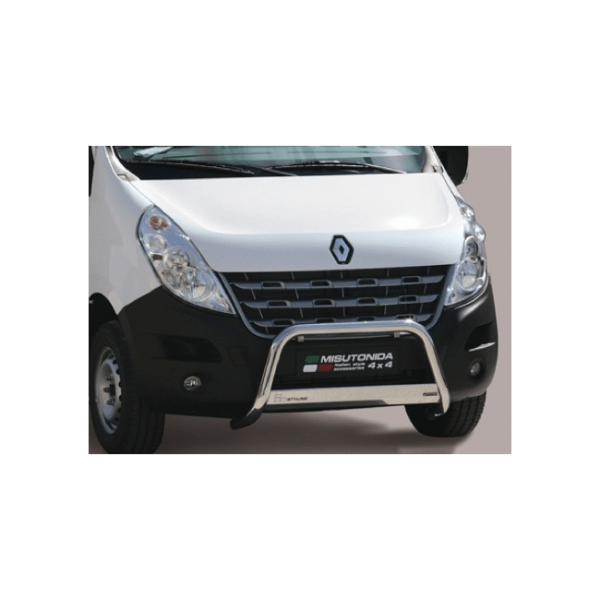 Misutonida Bull Bar Ø63mm inox srebrni za Renault Master 2010-2018 s EU certifikatom