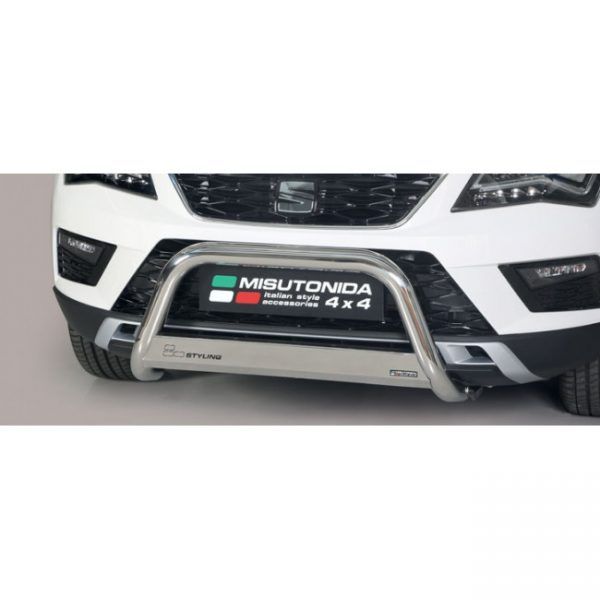 Misutonida Bull Bar Ø63mm inox srebrni za Seat Ateca 2018 s EU certifikatom