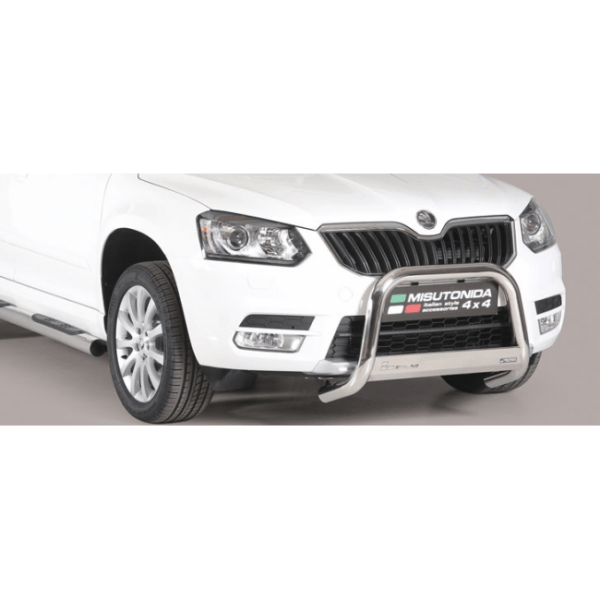 Misutonida Bull Bar Ø63mm inox srebrni za Škoda Yeti 4x2, 4x4 2014 s EU certifikatom