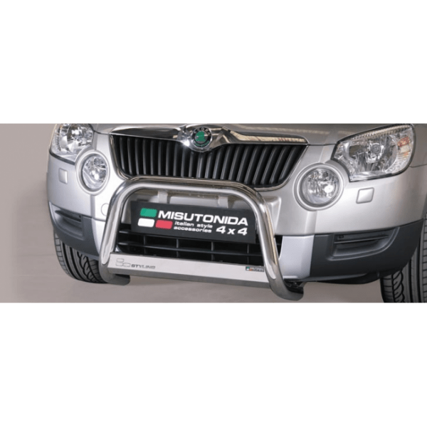 Misutonida Bull Bar Ø63mm inox srebrni za Škoda Yeti 2010-2013 s EU certifikatom