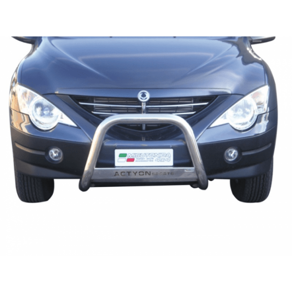 Misutonida Bull Bar Ø63mm inox srebrni za Ssangyong Actyon Sports 2007-2012 s EU certifikatom