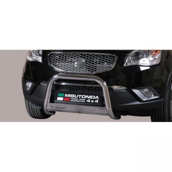 Misutonida Bull Bar Ø63mm inox srebrni za Ssangyong Korando 2011-2019 s EU certifikatom