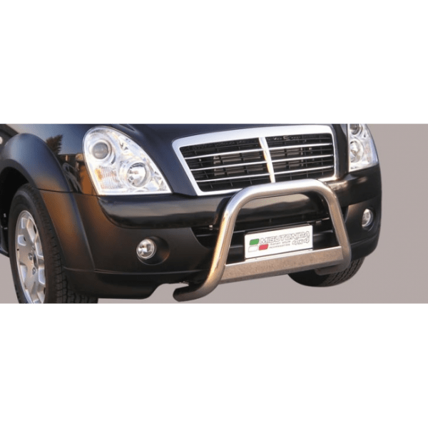 Misutonida Bull Bar Ø63mm inox srebrni za Ssangyong Rexton II 2006-2012 s EU certifikatom