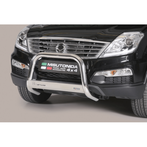 Misutonida Bull Bar Ø63mm inox srebrni za Ssangyong Rexton W 2013 s EU certifikatom