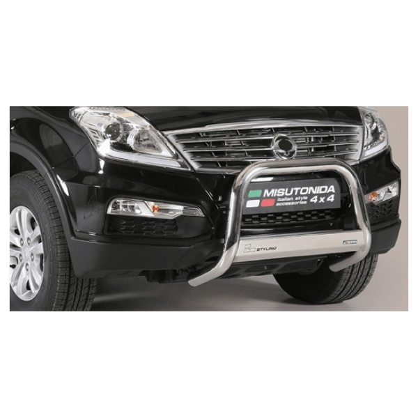 Misutonida Bull Bar Ø63mm inox srebrni za Ssangyong Rexton W 2013 s EU certifikatom