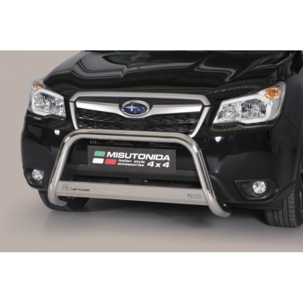 Misutonida Bull Bar Ø63mm inox srebrni za Subaru Forester 2013-2015 s EU certifikatom