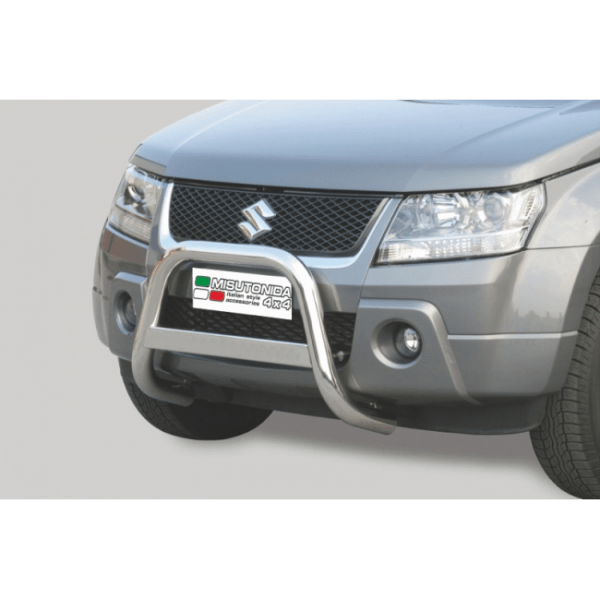 Misutonida Bull Bar Ø63mm inox srebrni za Suzuki Grand Vitara 3 i 5 vrata 2005-2008 s EU certifikatom